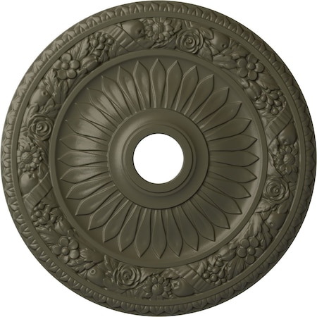 Ekena Millwork Bellona Ceiling Medallion (Fits Canopies up to 3 5/8"), 23 5/8"OD x 3 5/8"ID x 1 1/8"P, Witch Hazel CM23BEWHF